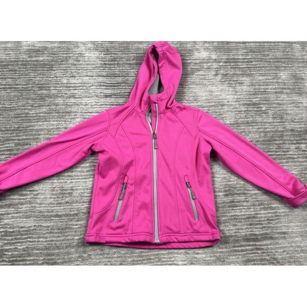 Reebok Jacket Womens Small Pink Full Zip Fleece Lined Athletic Pockets